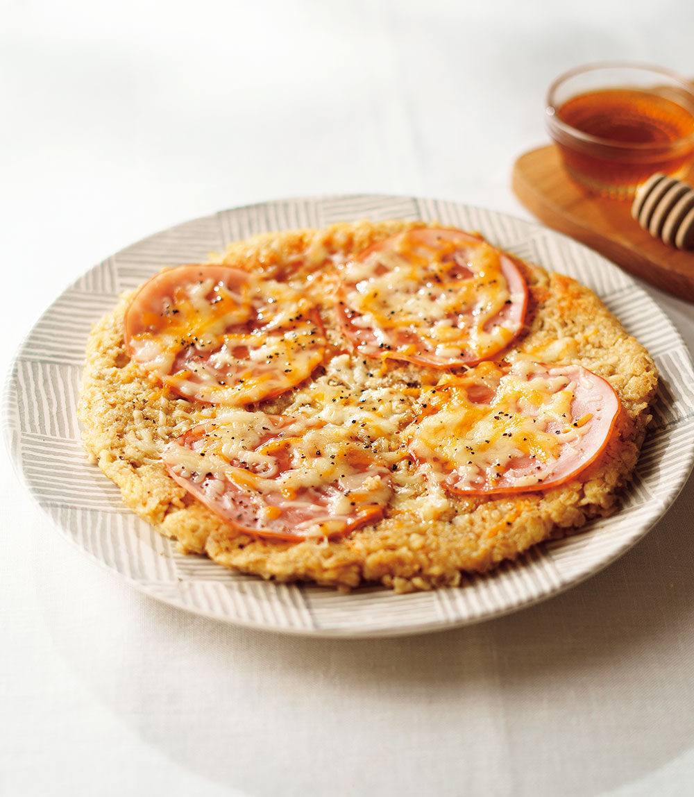 オートミールのハムチーズガレット