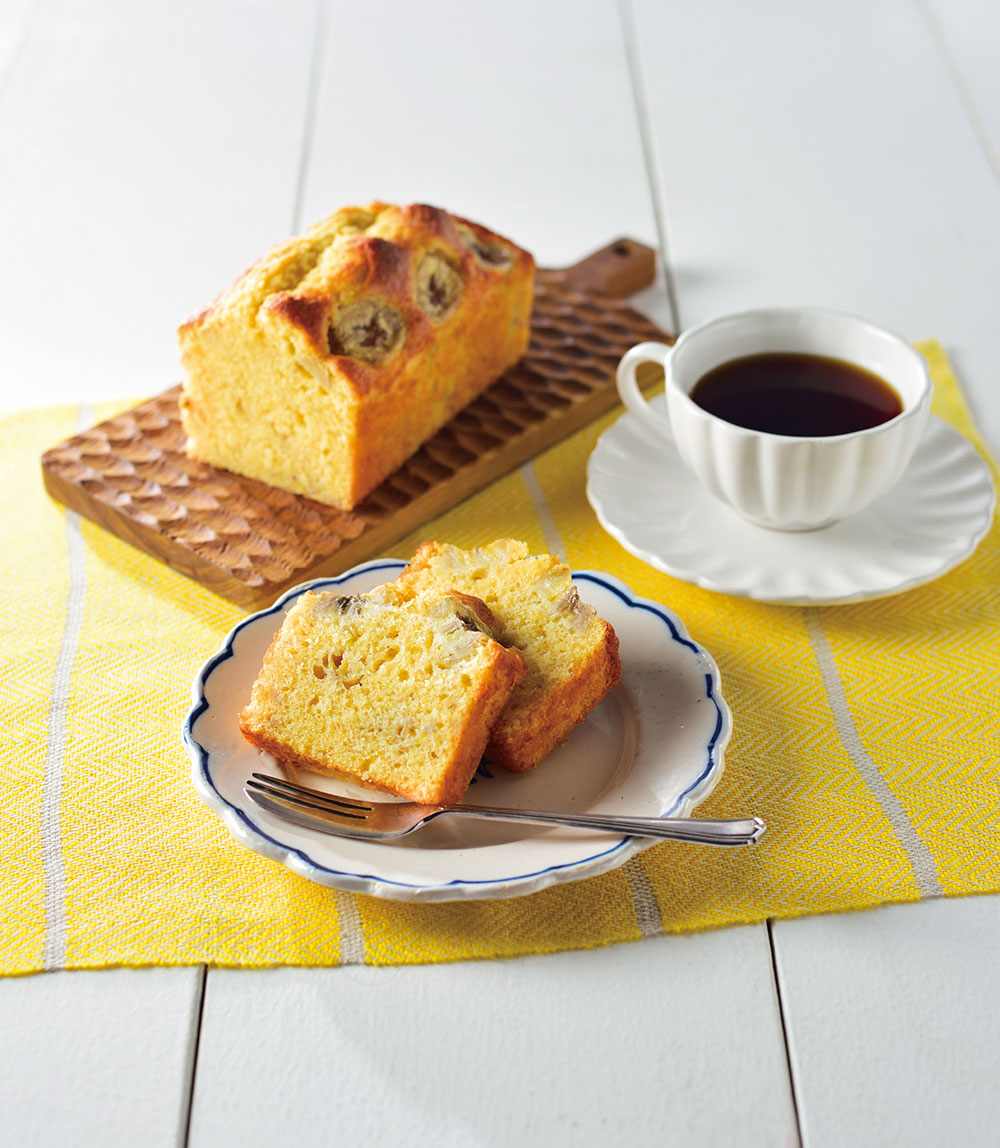 バナナミルクのしっとりパウンドケーキ