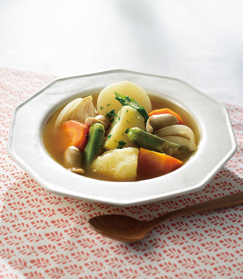 だしパックをそのまま活用！  鰹の風味香る和風ポトフ