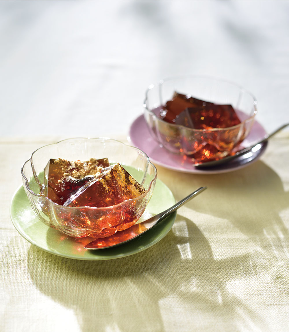 麦茶香る和風ゼリー