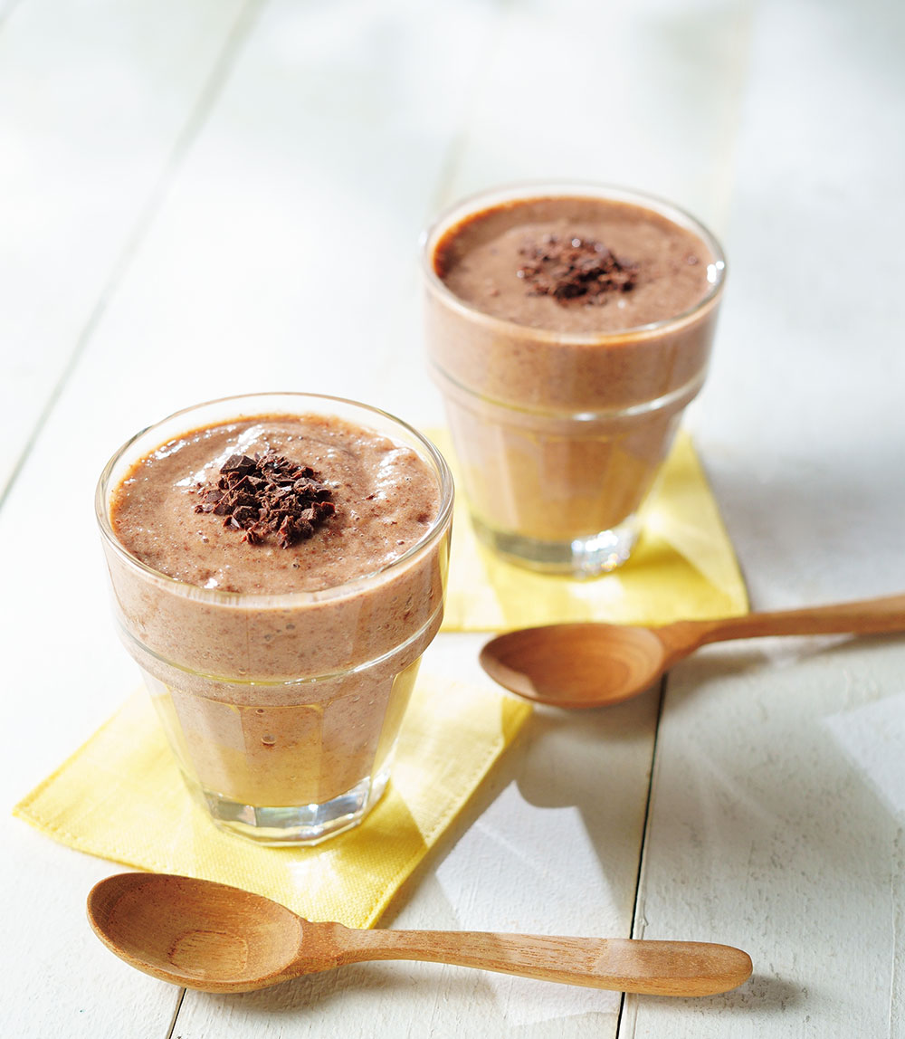 ザクザク食感カカオニブとバナナのソイスムージー