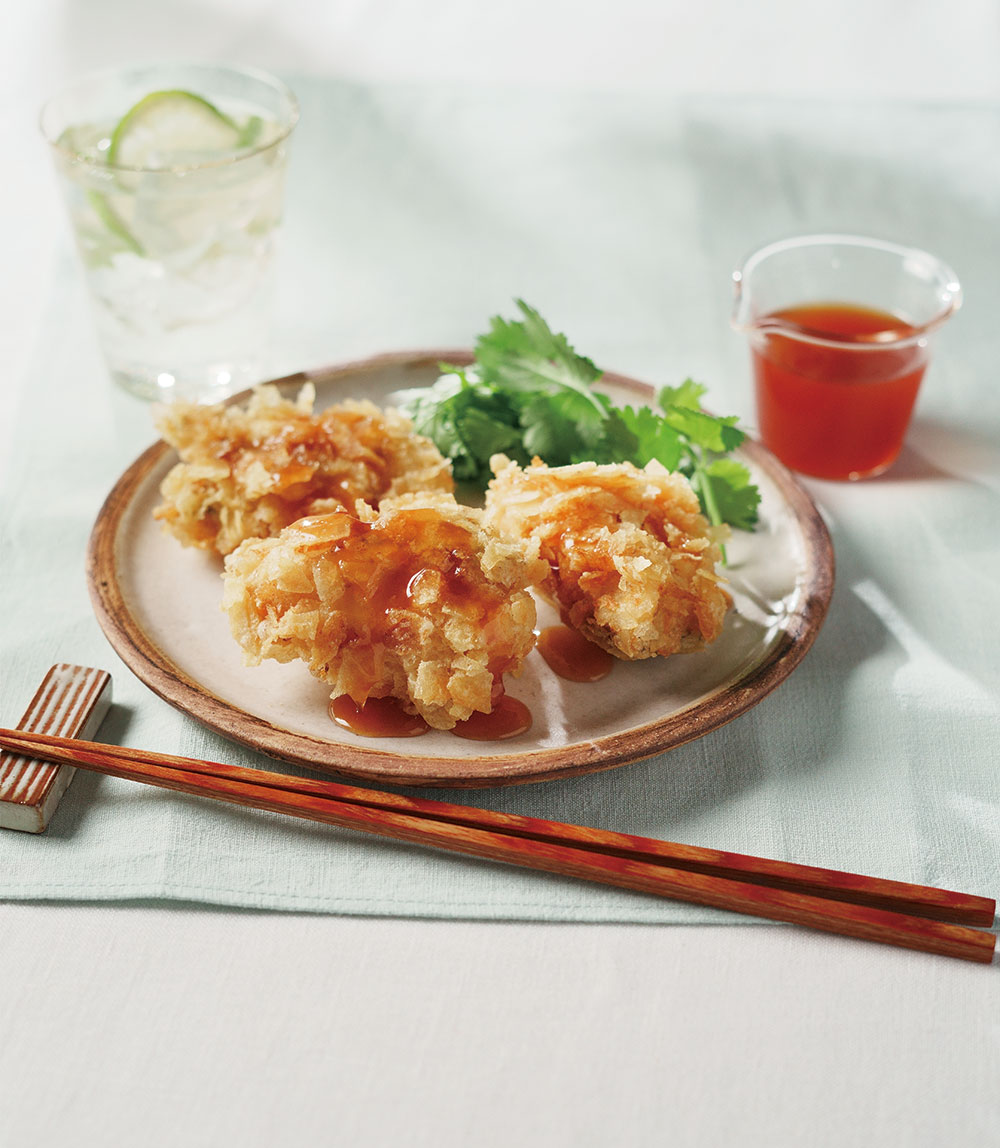 白身魚のチップスフライエスニックソース