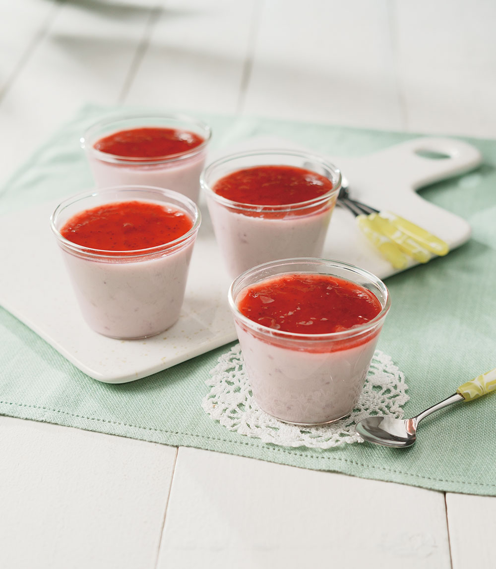 ヘルシーいちご豆乳プリン