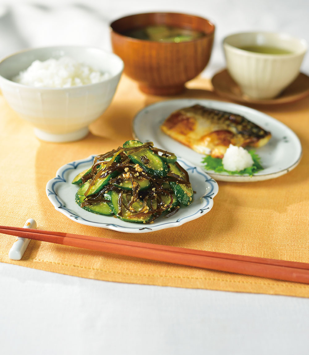 きゅうりのしそ昆布和え