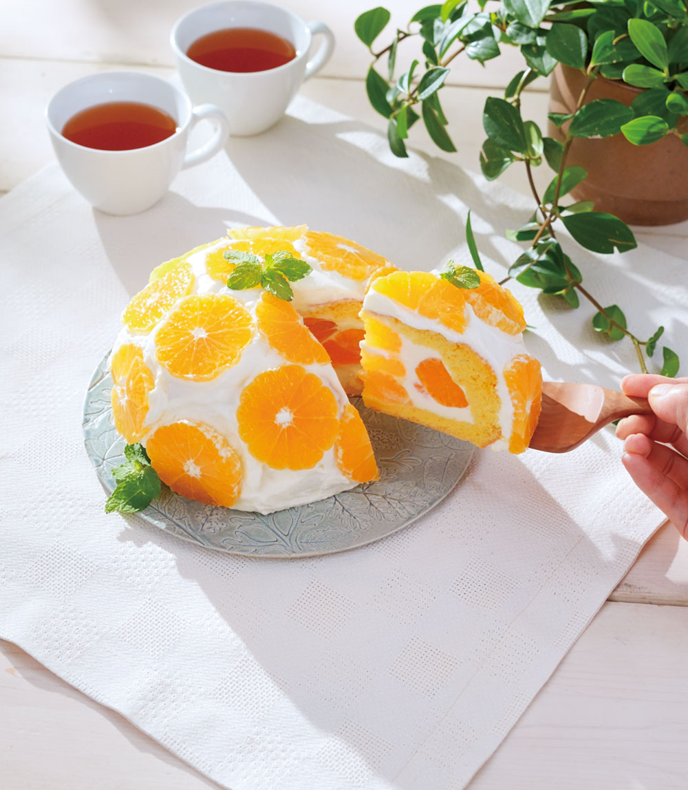 みかんのドームケーキ