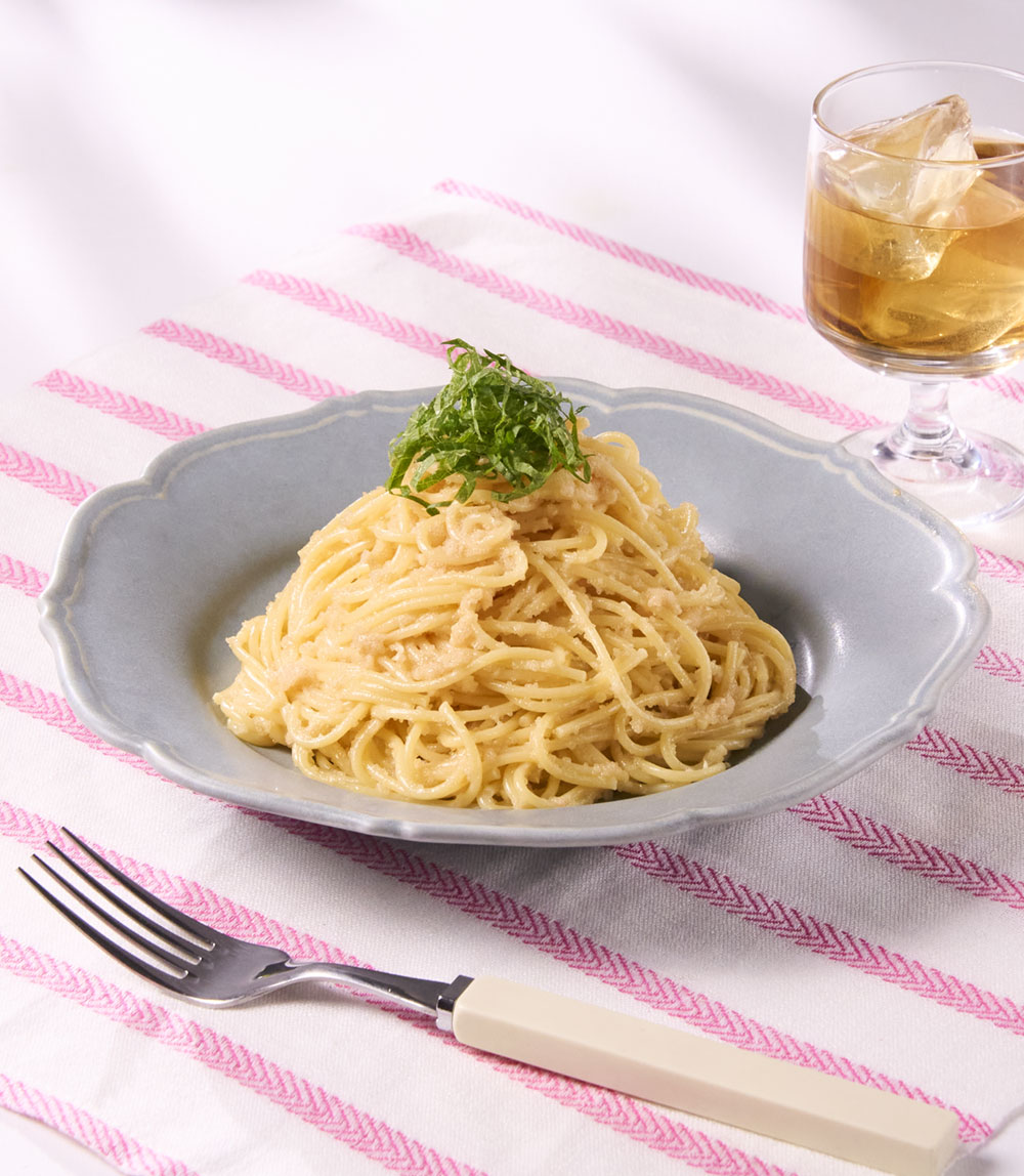 レンジでたらこパスタ