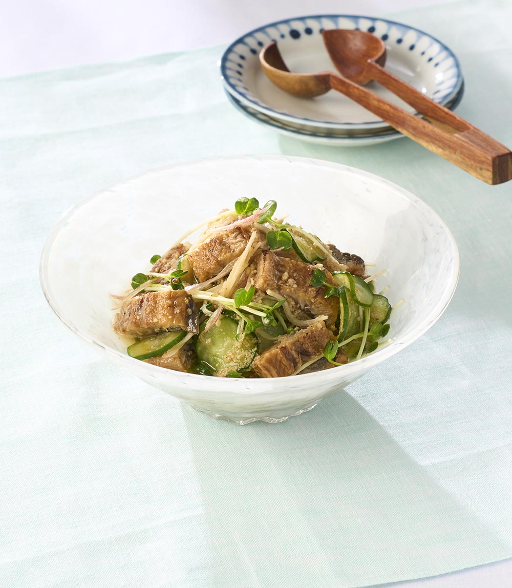 うなぎの薬味和えサラダ