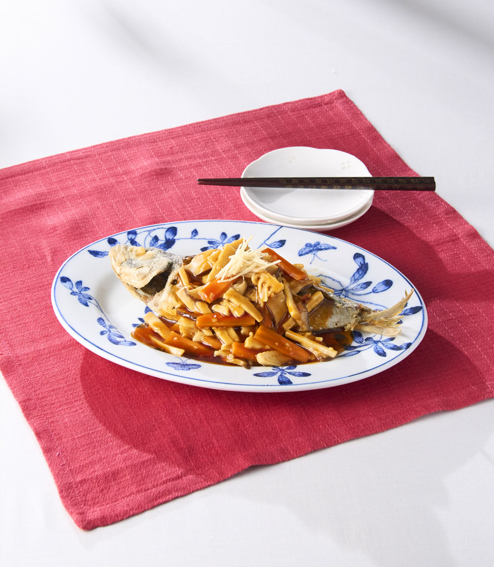 揚げ鯵の中華あんかけ