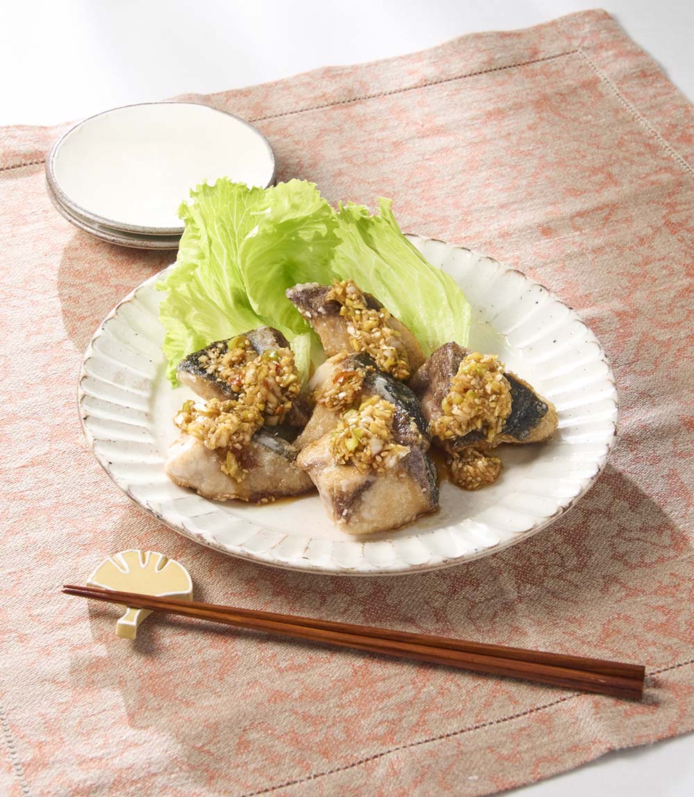 ぶりの竜田揚げ香味たれがけ