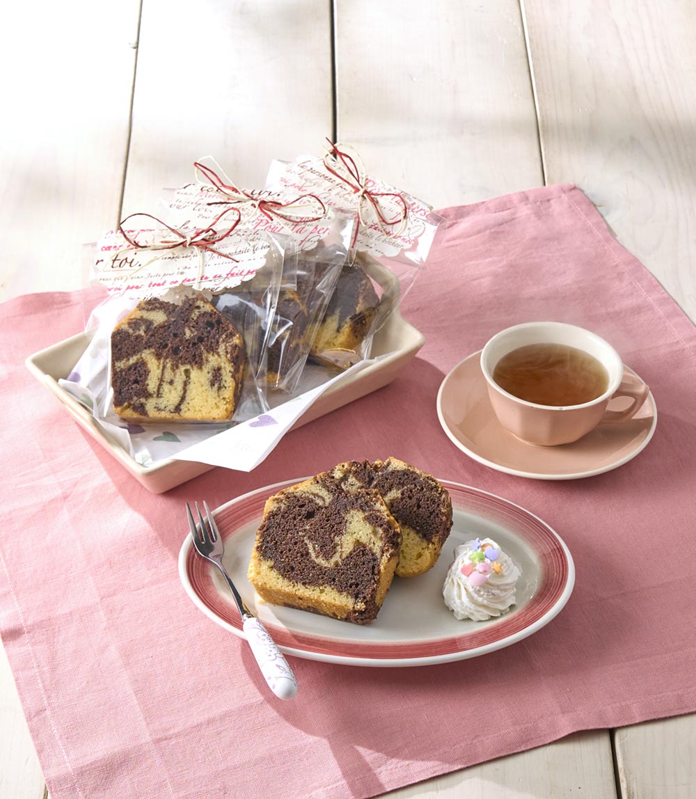 しっとりマーブルケーキ