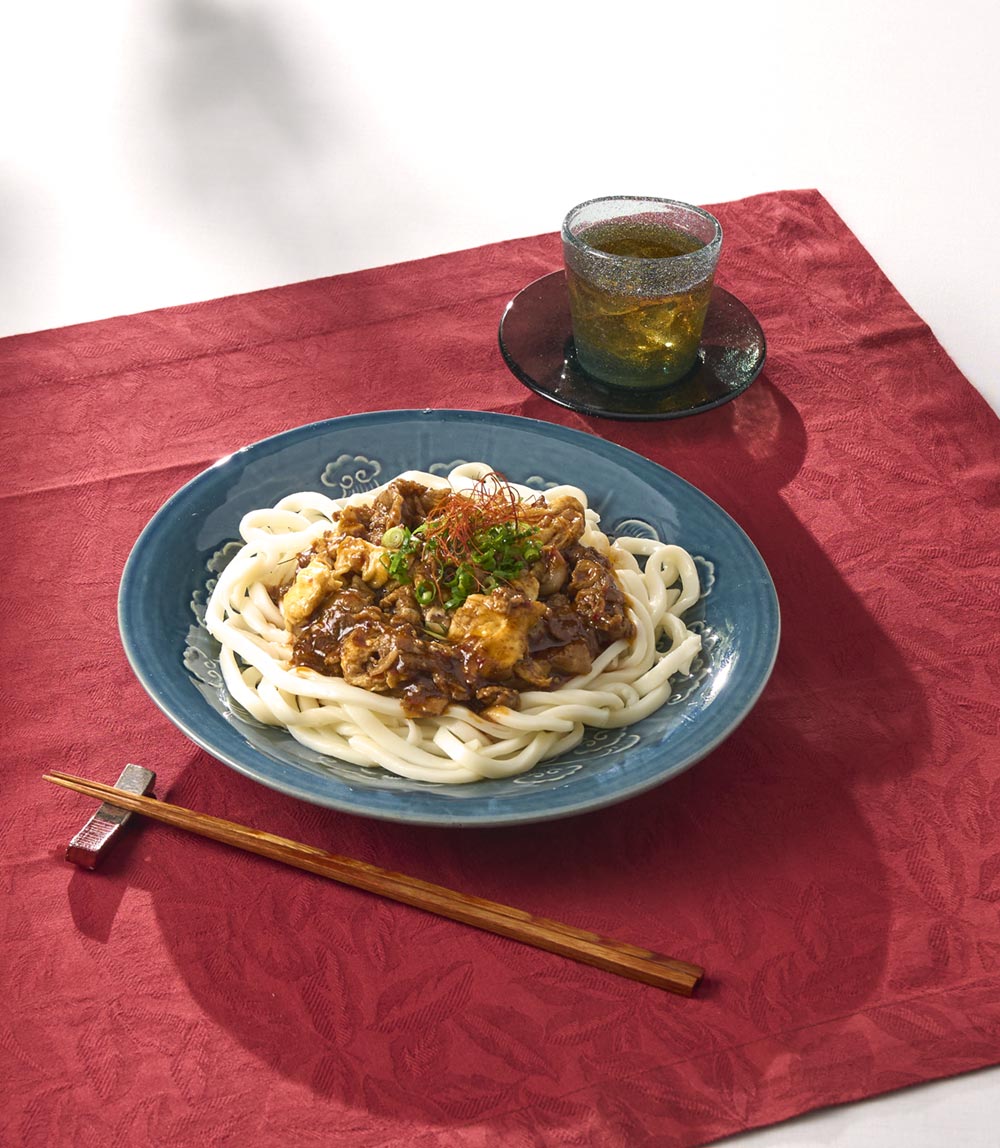 麻婆たまごうどん