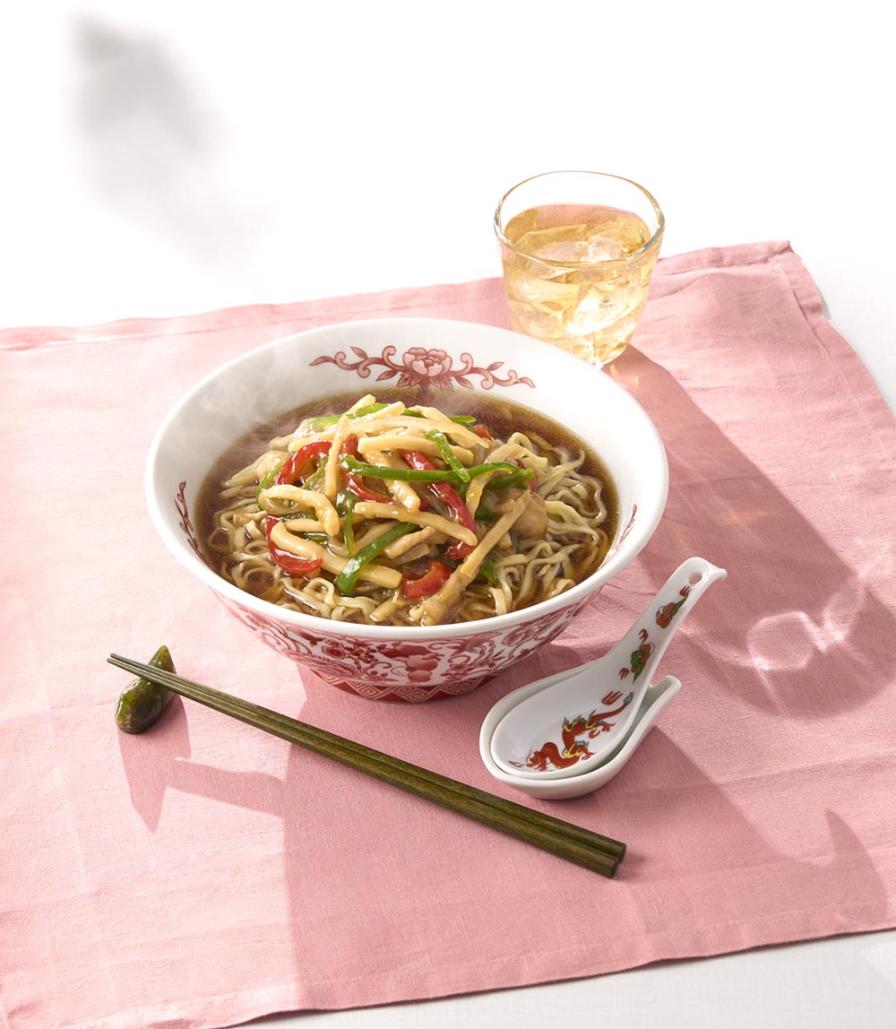 青椒肉絲乗せラーメン