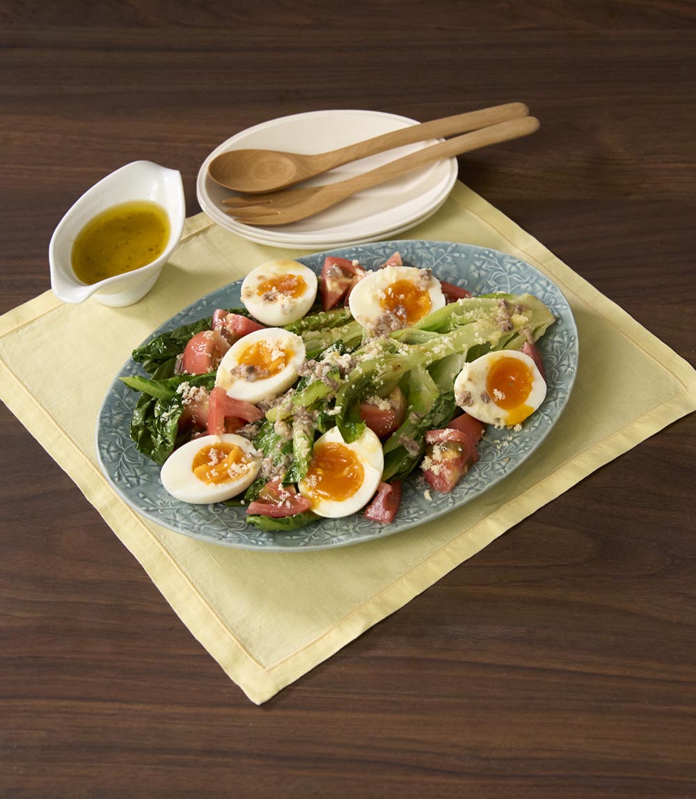 主役になる野菜！ロメインレタスの焼きサラダ