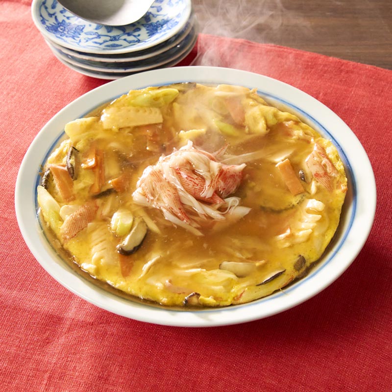 かに好きに食べてほしい！ かに風味かまぼこを使用したふわとろかに玉